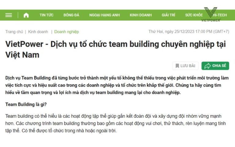 24h.com.vn: VietPower – Dịch vụ tổ chức team building chuyên nghiệp tại Việt Nam