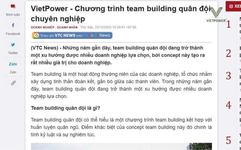 VTCnews.vn: VietPower – Chương trình team building quân đội chuyên nghiệp