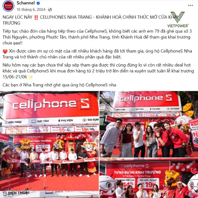 Mẫu bài viết khai trương cửa hàng trong sự kiện
