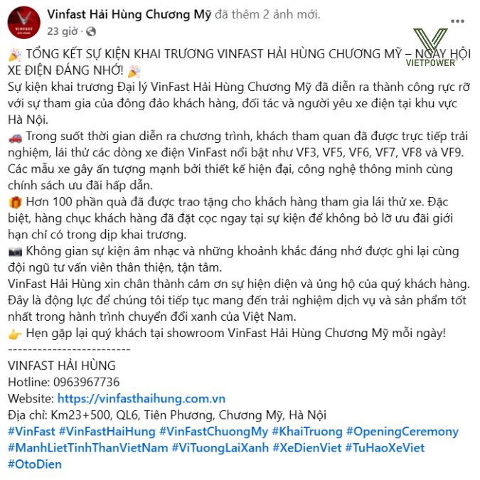 Mẫu bài viết khai trương cửa hàng sau sự kiện