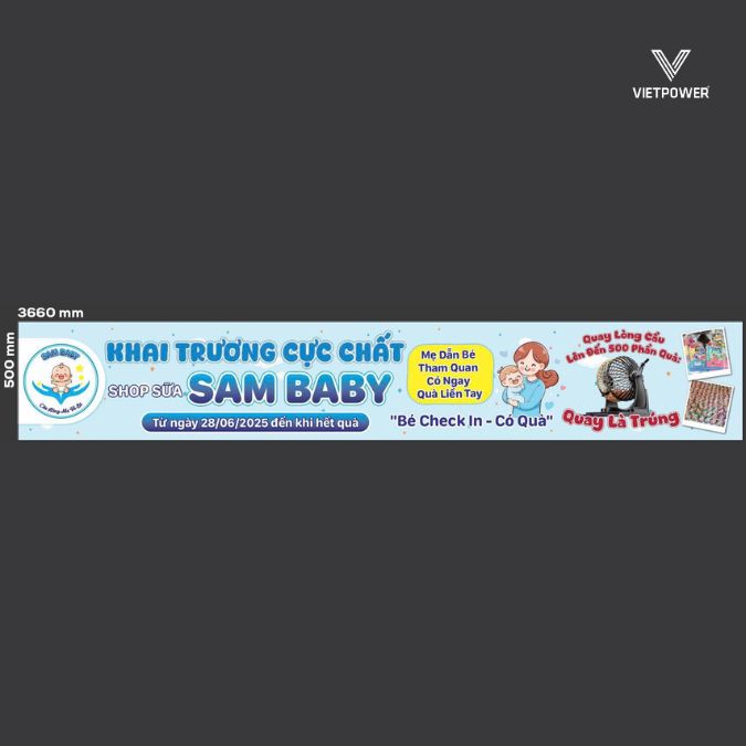 Báo giá và duyệt thiết kế băng rôn khai trương cửa hàng.