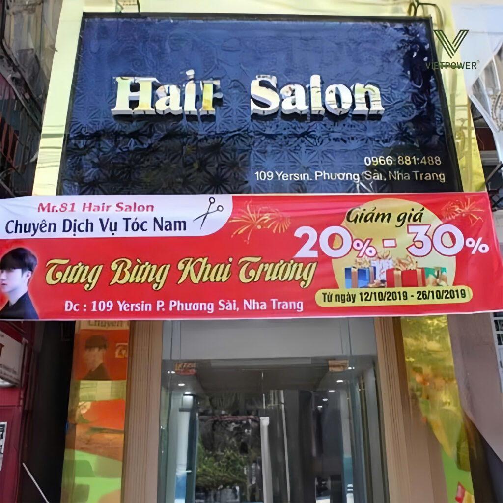 Banner khai trương cửa hàng là một trong những vật phẩm không thể thiếu trong mỗi sự kiện khai trương.