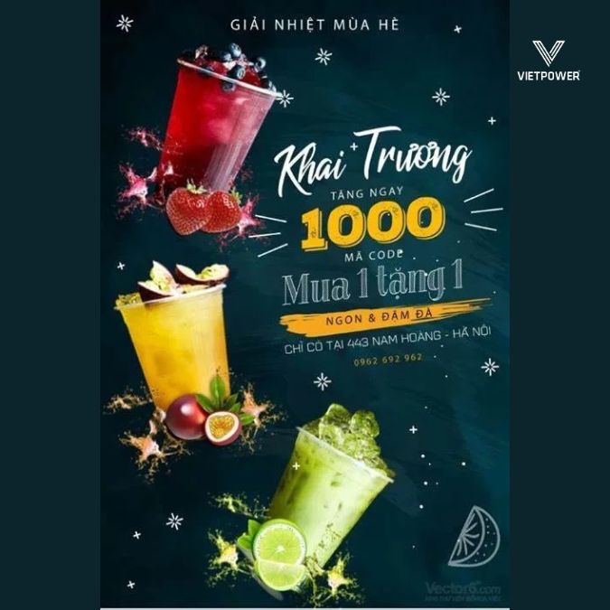 Poster khai trương cửa hàng là một công cụ quảng bá hiệu quả, giúp lan tỏa thông tin sự kiện đến nhiều đối tượng khách hàng một cách nhanh chóng và tiết kiệm.