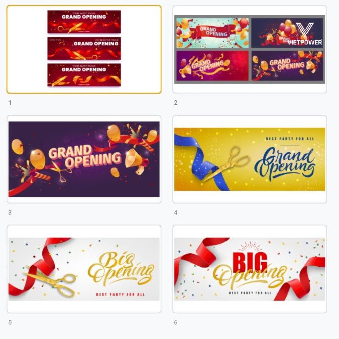 Kích thước banner poster background khai trương cửa hàng phổ biến