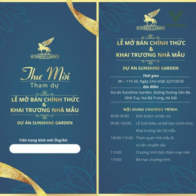 Thông tin cần có trong thiệp mời khai trương công ty.