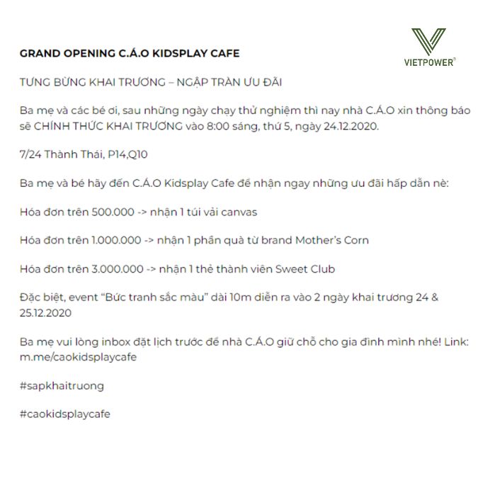 Một thông báo khai trương cửa hàng hiệu quả không chỉ truyền tải đầy đủ thông tin, mà còn cần được thiết kế chỉn chu và phân phối đúng thời điểm, đúng đối tượng.