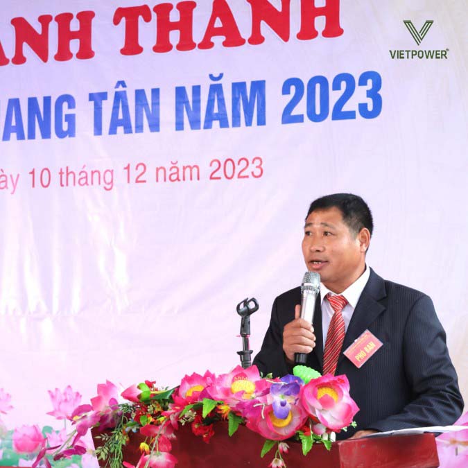 Lễ khánh thành đình làng sẽ có nhiều đại biểu lên phát biểu