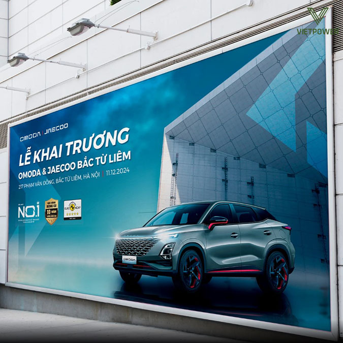 Banner dạng led khai trương showroom ô tô