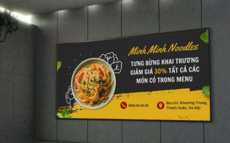 Banner khai trương đẹp, nổi bật, khác biệt, thu hút ánh nhìn