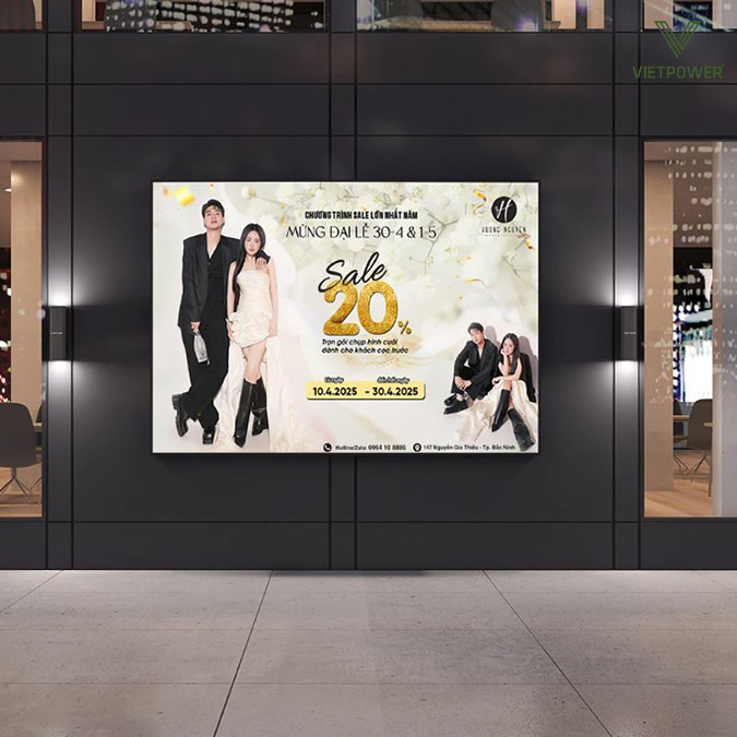 Banner led khai trương cửa hàng thời trang