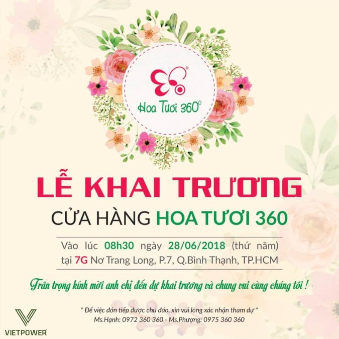 Mẫu giấy mời khai trương cửa hàng bán lẻ