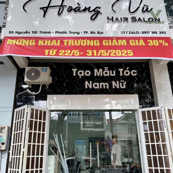 Hình ảnh thực tế lễ khai trương tiệm tóc do VietPower thực hiện