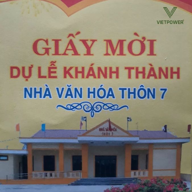 mẫu giấy mời khánh thành nhà văn hóa thôn