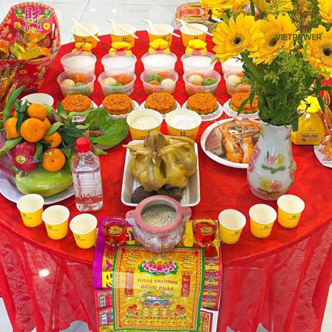 mâm cúng khai trương công ty đầu năm