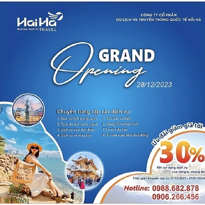 Poster khai trương dành cho online