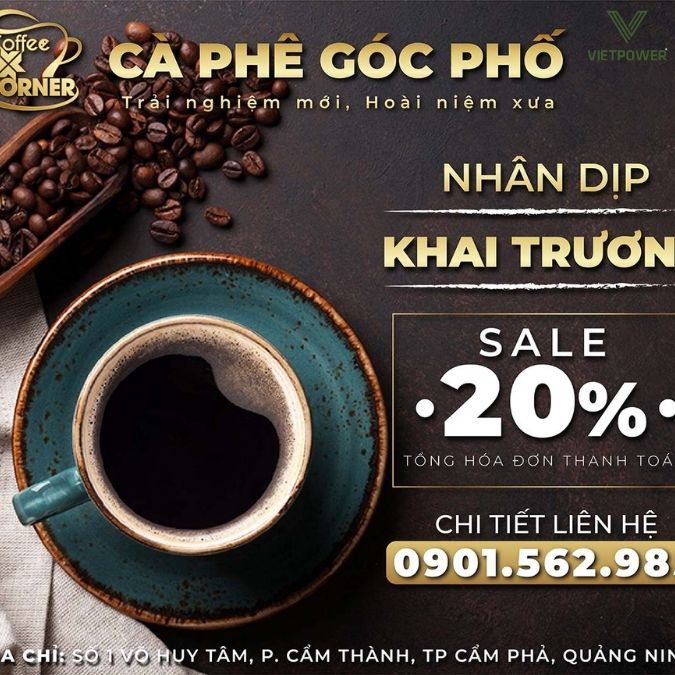 poster khai trương quán cà phê