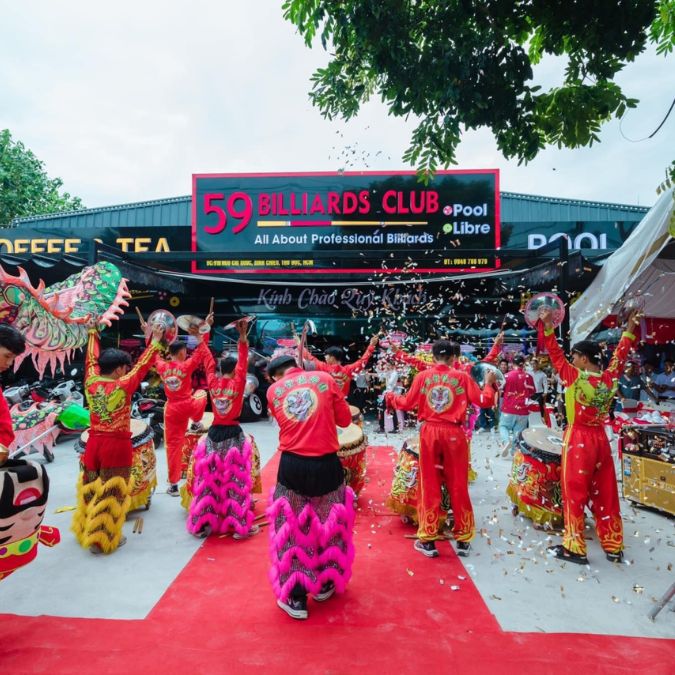 tổ chức lễ khai trương quán bida