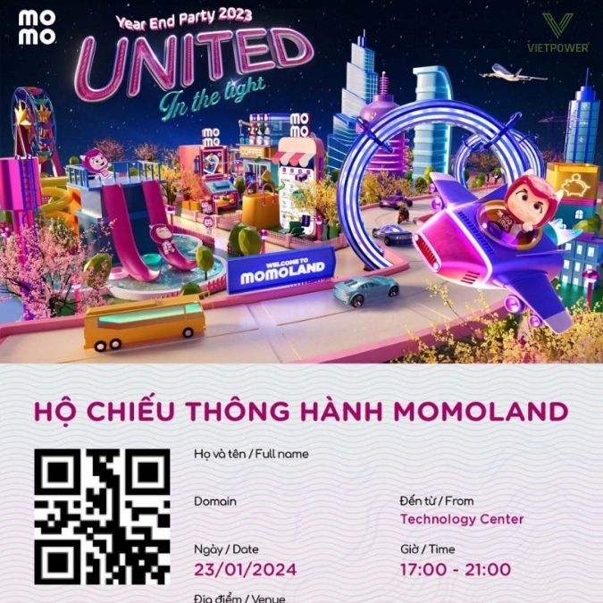Mẫu thiệp mời YEP sáng tạo đính kèm QR Code