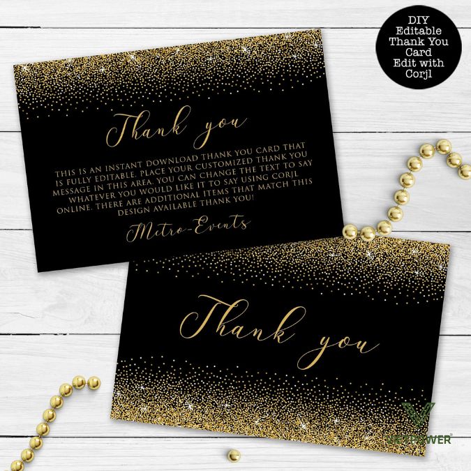 Dòng chữ "Thank you" được viết bằng phông chữ cổ điển