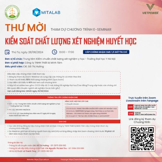 Mẫu thư mời hội thảo Seminar trực tuyến