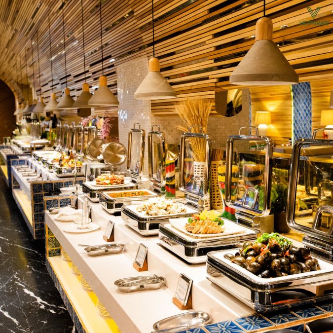 Hoàng Yến Buffet Premier mang đến không gian sang trọng, lịch sự