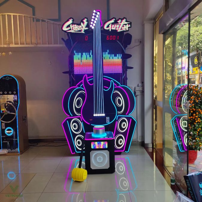 Máy game đập búa kết hợp nhịp điệu âm nhạc