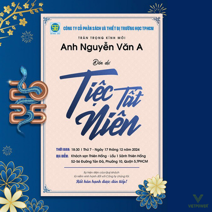 Thiệp mời tất niên tạo dấu ấn thương hiệu cho doanh nghiệp Thiệp mời tất niên tạo dấu ấn thương hiệu cho doanh nghiệp
