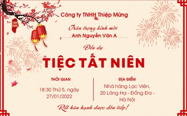 Mẫu thông báo tất niên 2025 – Trang trọng, ngắn gọn và hiệu quả