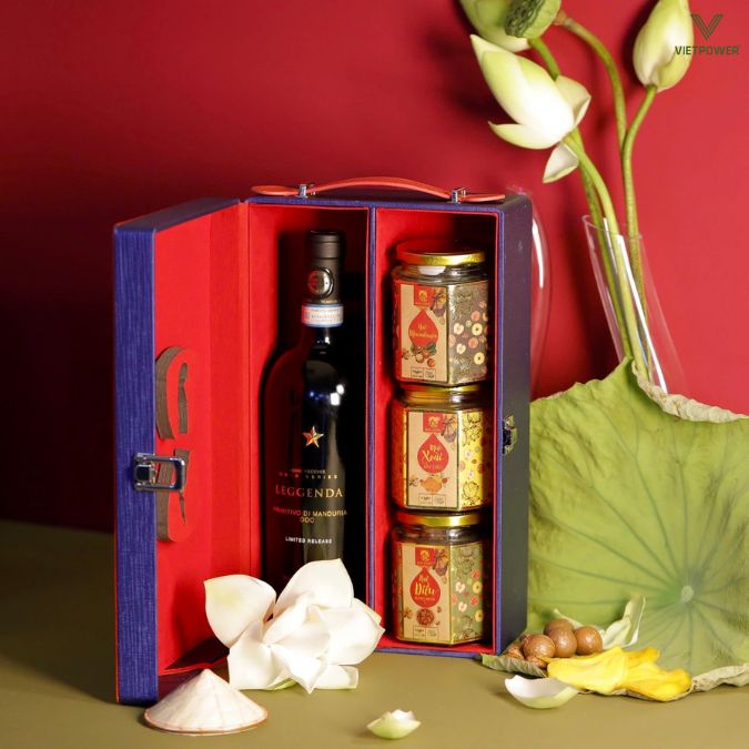 Hộp quà Tết rượu vang nhập khẩu