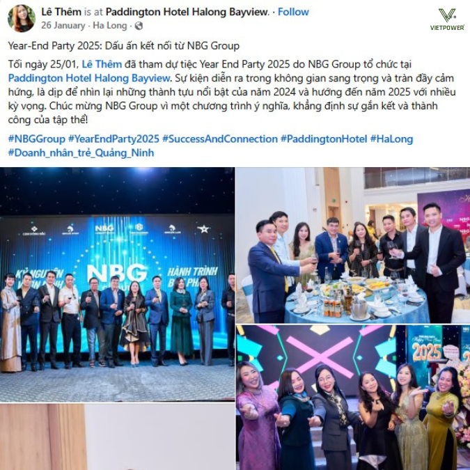 Hashtag Year End Party gắn thương hiệu doanh nghiệp