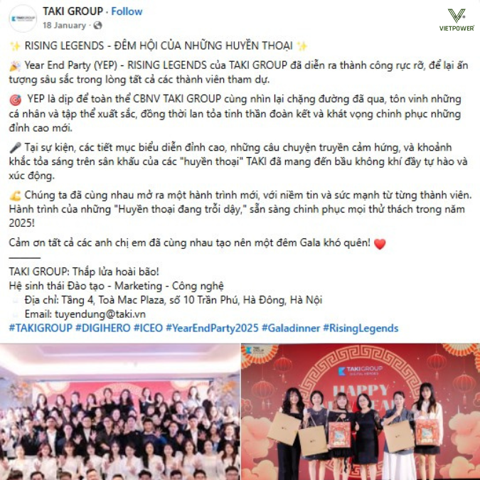 Hashtag Year End Party giúp nâng cao nhận diện thương hiệu