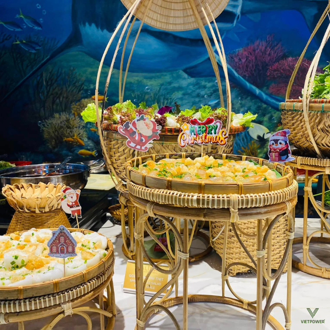 Decor tiệc đứng theo chủ đề giáng sinh