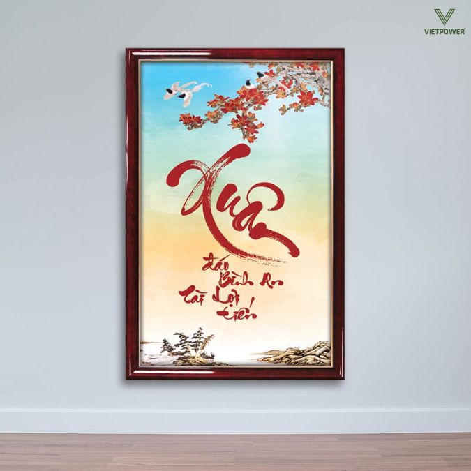 Tranh chữ thư pháp treo tường ý nghĩa dịp Tết