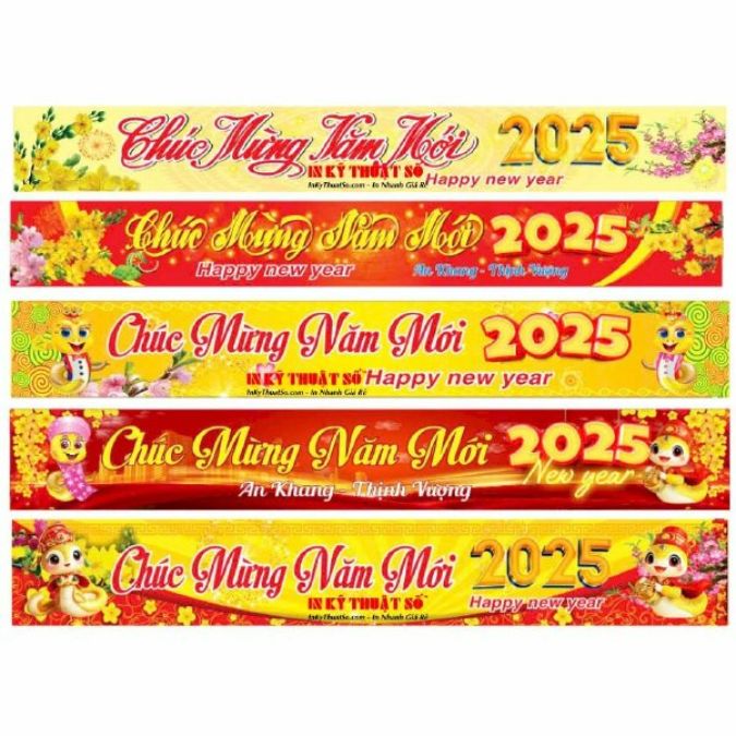 5 Mẫu băng rôn ngang tất niên năm 2025